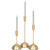 Set of 3 Gold Contemporary Candle Holders 16" - IMAGE 1