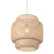 135.5" Beige and Silver Woven Bamboo Adjustable Ceiling Light Fixture - IMAGE 3