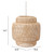 135.5" Beige and Silver Woven Bamboo Adjustable Ceiling Light Fixture