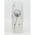 11.75" White and Black Minimalist Barrel Glass Vase - IMAGE 2