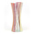 11" Orange and Yellow Vertical Lines Tabletop Glass Vase - IMAGE 1