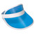 11" White and Clear Blue Dealer's Visor - IMAGE 1