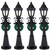 Set of 4 Lighted Street Lamps Christmas Village Display Pieces - 4.75" - IMAGE 4