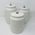 Set of 3 White Unique Floral Sealed Storage Canisters with Glass Knobs, 11" - IMAGE 1