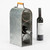 15.5" Silver Unique Galvanized Wine Bottle Holder - IMAGE 1