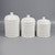 Set of 3 White Unique Pinwheel Design Sealed Storage Canisters, 10" - IMAGE 1