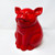 12" Red Unique Pig Design Sealed Storage Jar - IMAGE 1