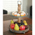 18.5" Brown and Silver 2-Tier Unique Wooden Round Serving Tray - IMAGE 4
