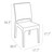 34" White Patio Wickerlook Stackable Dining Chair
