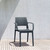 32" Gray Outdoor Patio Wickerlook Dining Arm Chair - IMAGE 6