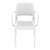 32" White Outdoor Patio Wickerlook Dining Arm Chair - IMAGE 3