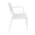 32" White Outdoor Patio Wickerlook Dining Arm Chair - IMAGE 4