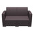 55" Brown Outdoor Patio Loveseat with Natural Beige Sunbrella Cushion - IMAGE 3