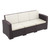 55" Brown Outdoor Patio Sofa with Natural Beige Sunbrella Cushion - IMAGE 1