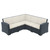 5 Piece Gray Outdoor Patio Sectional with Natural Beige Sunbrella Cushion 81.5" - IMAGE 1