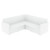 5 Piece White Outdoor Patio Sectional with Natural Beige Sunbrella Cushion 81.5" - IMAGE 3