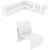 31" White Outdoor Patio Wickerlook Extension Part with Natural Sunbrella Cushion - IMAGE 1