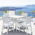 5-Piece White Solid Wickerlook Patio Dining Set 34"