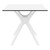 31.5" White Solid Square Patio Dining Table - IMAGE 3