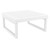 25.5" White Square Ottoman with Sunbrella Charcoal Cushion - IMAGE 2