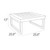 25.5" White Square Ottoman with Sunbrella Charcoal Cushion - IMAGE 6