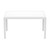 55" White Wickerlook Rectangular Patio Dining Table - IMAGE 2