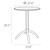 29" White Durable Round Outdoor Patio Dining Table
