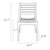 5-Piece Taupe Brown Stackable Square Outdoor Patio Dining Set 33" - IMAGE 4