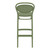 41.75" Olive Green Outdoor Patio Bar Stool - IMAGE 5