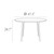 47.5" White Patio Outdoor Round Dining Table