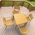 5-Piece Teak Brown Stackable Square Outdoor Patio Dining Set with Arm Chairs 33" - IMAGE 6