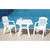 31" White Stable Square Outdoor Patio Dining Table - IMAGE 2