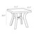 31" White Stable Square Outdoor Patio Dining Table - IMAGE 3