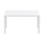 55" White Patio Rectangular Dining Table - IMAGE 2