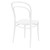 33.5" White Patio Armless Stackable Dining Chair - IMAGE 2