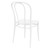 33.5" White Stackable Patio Armless Dining Chair - IMAGE 2