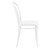 33.5" White Stackable Patio Armless Dining Chair - IMAGE 4