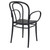 33.5" Black Stackable Patio XL Dining Armchair - IMAGE 2