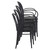 33.5" Black Stackable Patio XL Dining Armchair - IMAGE 6