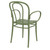 33.5" Olive Green Stackable Patio XL Dining Armchair - IMAGE 2