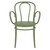 33.5" Olive Green Stackable Patio XL Dining Armchair - IMAGE 3