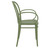 33.5" Olive Green Stackable Patio XL Dining Armchair - IMAGE 4