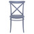 34.25" Gray Patio Cross Armless Dining Chair - IMAGE 3