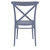 34.25" Gray Patio Cross Armless Dining Chair - IMAGE 5