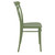 34.25" Olive Green Patio Cross Armless Dining Chair - IMAGE 4