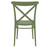 34.25" Olive Green Patio Cross Armless Dining Chair - IMAGE 5