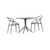 3-Piece Gray Outdoor Patio Dining Set with Stackable Chairs 32.25" - IMAGE 1