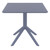31.5" Dark Gray Solid Square Dining Table - IMAGE 2