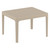 23.5" Taupe Brown Rectangular Outdoor Patio Side Table - IMAGE 1