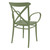 34.25" Olive Green Stackable Outdoor Patio XL Arm Chair - IMAGE 2